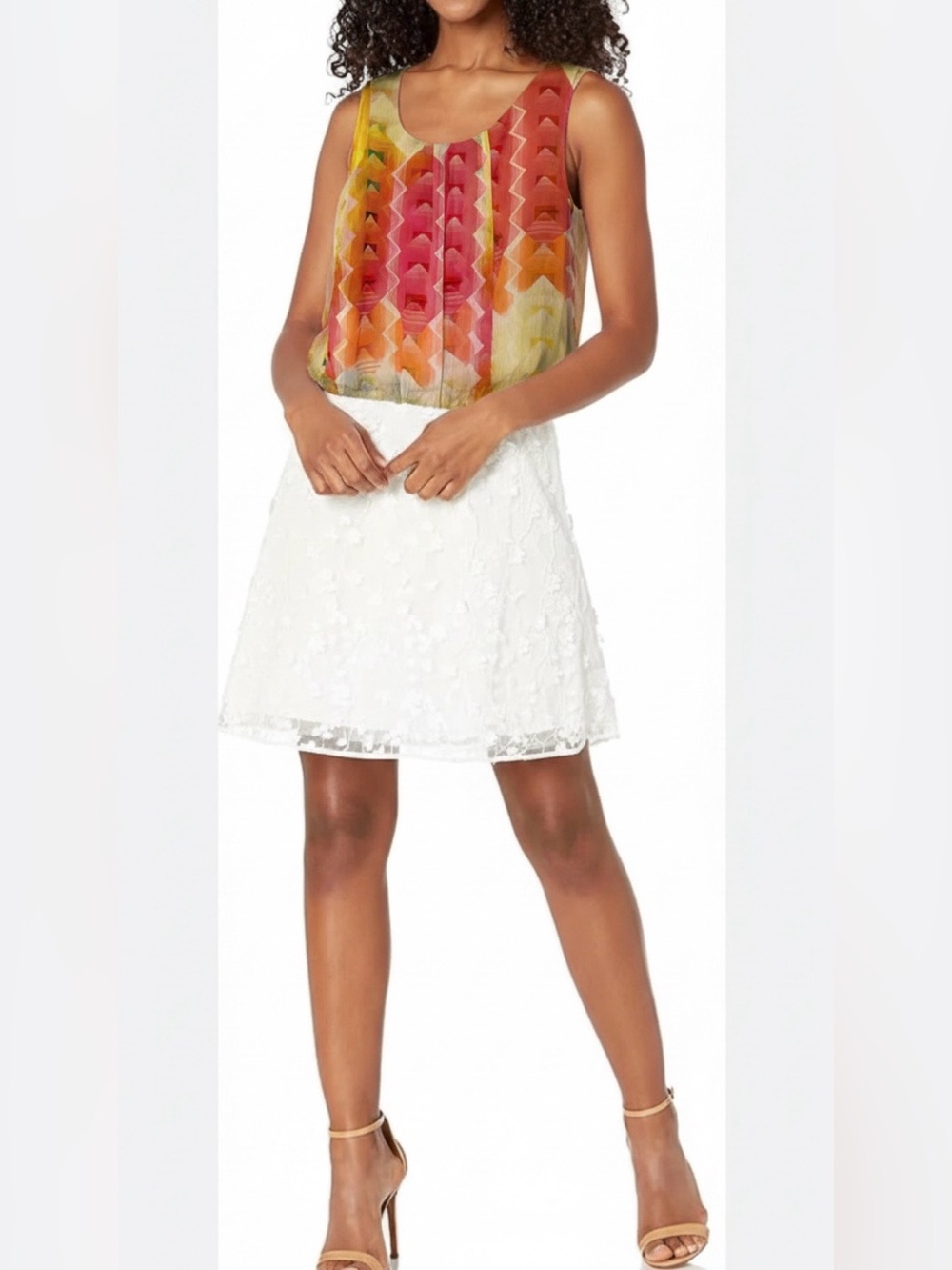 Madison Paige Sleeveless Colourful Top